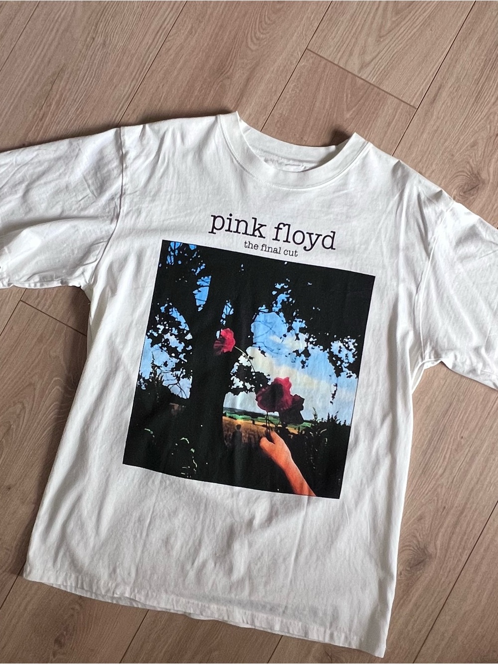 Pink Floyd White Short Sleeve Tee with Colorful 'The Final Cut' Graphic